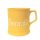 Yellow English mug inscriptioned with name