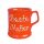 Red English mug inscriptioned with name