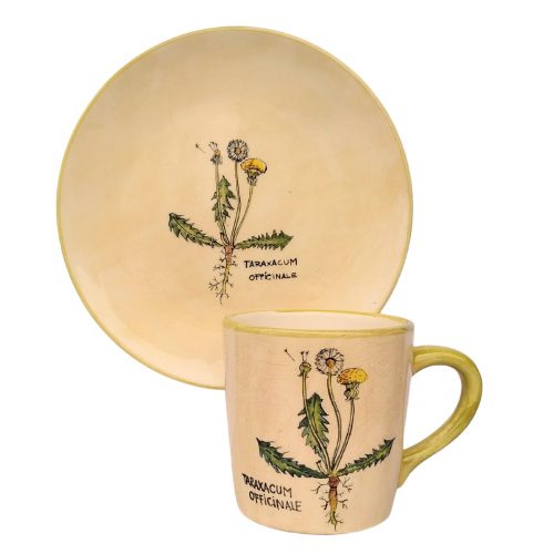 Dandelion breakfast plate and mug