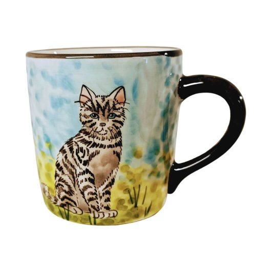 House cat striped mug