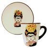 Frida Kahlo mug and breakfast plate