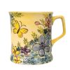 Inscripted with name blue floral mug