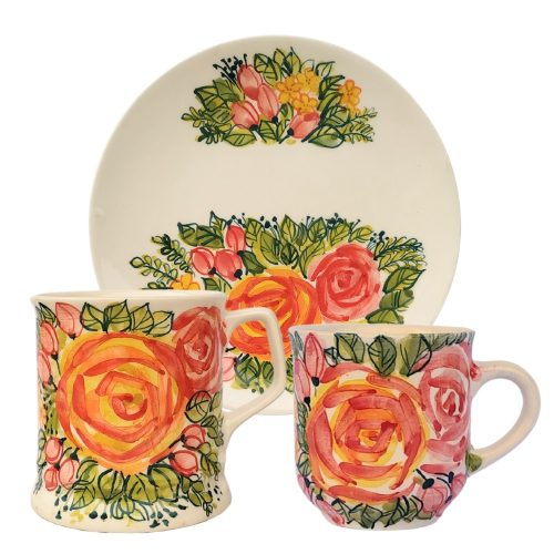 Floral mug breakfast set  FL001