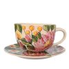 Floral jumbo mug and breakfast plate FL002