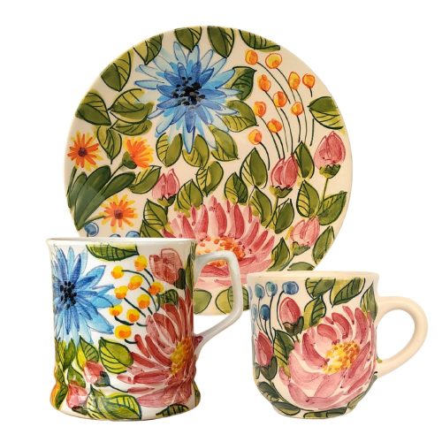 Floral mug breakfast set  FL002