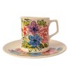 Floral mug and breakfast plate FL004