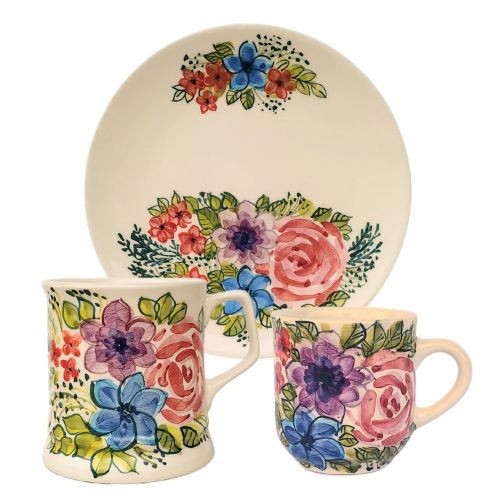Floral mug breakfast set  FL004