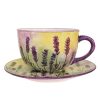 Lavender jumbo mug and breakfast plate