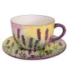 Lavender jumbo mug and breakfast plate