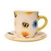 Bee coffee mug and small plate
