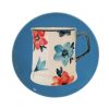 Blue floral mug and breakfast plate