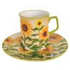 Sunflower mug and breakfast plate