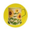 Sunflower mug and breakfast plate