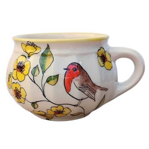Töpfchen Tasse mit Frühlingsvogel Motiv