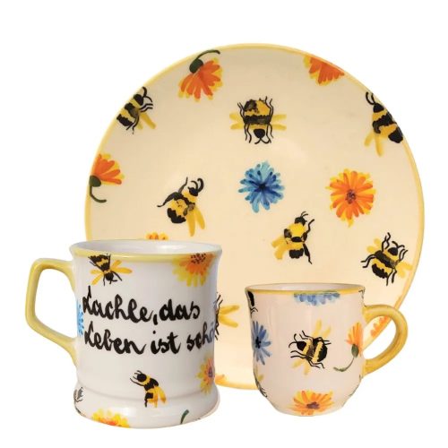 Inscripted with name bee breakfast set