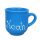 Light blue inscriptioned with name coffee mug