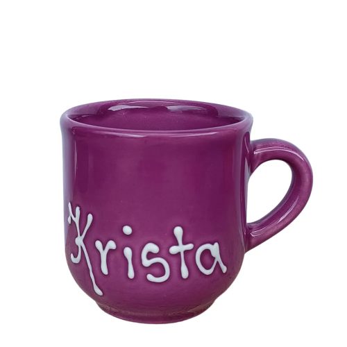 Purple inscriptioned with name coffee mug