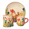Inscripted with name poppy field breakfast set