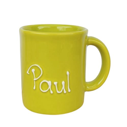 Neon green Standard mug with name