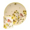 Inscripted with name spring bird mug and breakfast plate