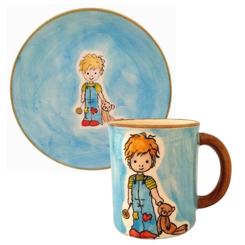 Little boy mug and breakfast plate