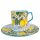 Lemon mug and breakfast plate