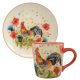Rooster mug and breakfast plate