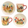 Rooster and hen couple set