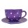 Jumbo mug and breakfast plate purple