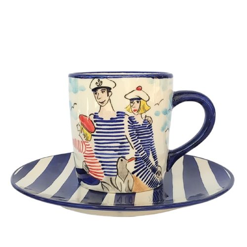 Family sailor mug and breakfast plate