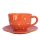 Jumbo mug and breakfast plate Orange