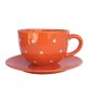 Jumbo mug and breakfast plate Orange