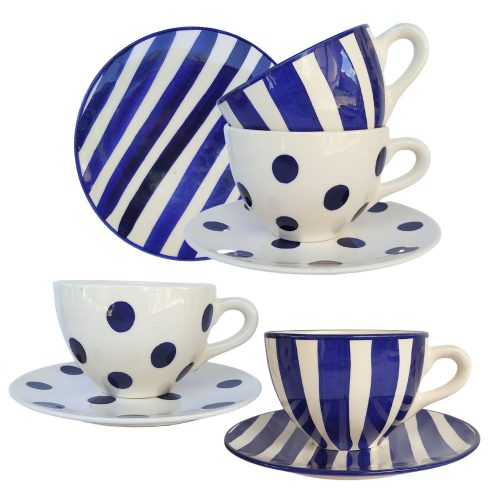 Blue breakfast set for four people miscellaneous