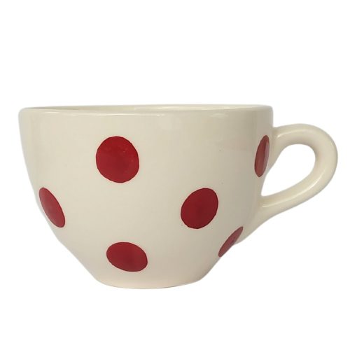 Small jumbo mug with red dots