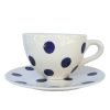 Blue dotted small jumbo and breakfast plate