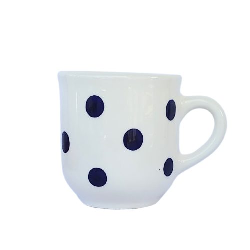 Blue dotted coffee mug