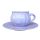 Töpfchen Tasse und Frühstücksteller Pastell-Lila