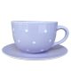 Jumbo mug and breakfast plate pastel purple