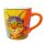 Pop art mug with cat face