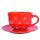 Jumbo mug and breakfast plate red