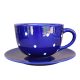 Jumbo mug and breakfast plate dark blue
