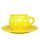 Töpfchen Tasse und Frühstücksteller Gelb
