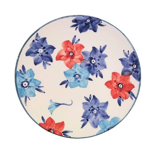 Breakfast plate blue floral