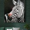 Zebra - Gemälde auf Leinwand mit Acryl