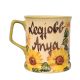 Sunflower mug with inscription