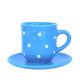 Kaffeetasse mit kleinem Teller Hellblau