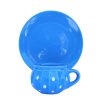 Pot mug and breakfast plater  light blue