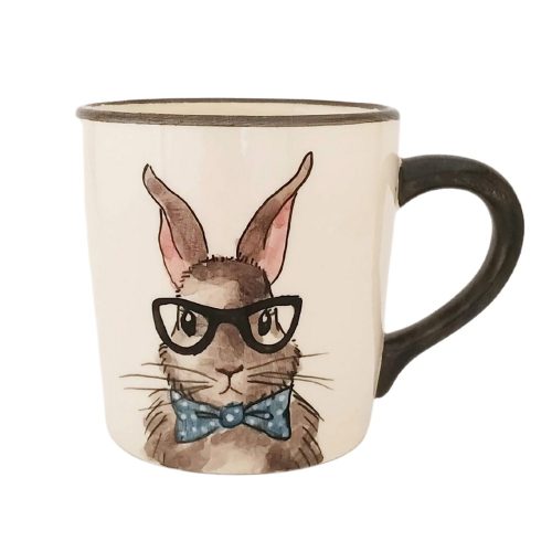 Valentine bunny boy on a mug