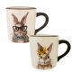 Valentine's day bunny boy and bunny girl mug