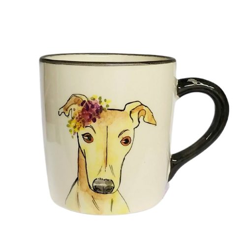 Valentine girl greyhound mug